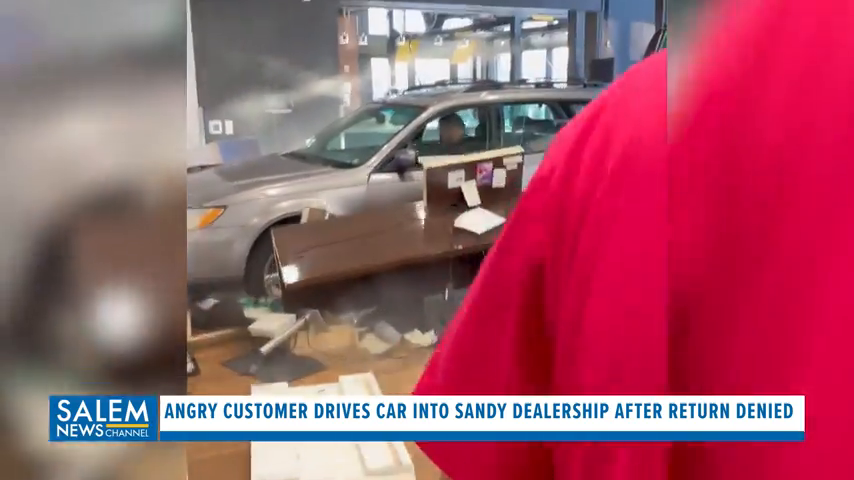 Angry customer smashes car into dealership after being denied a return