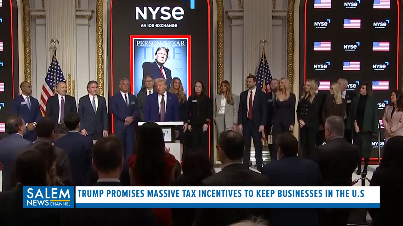 President Trump promises massive tax incentives to keep US businesses