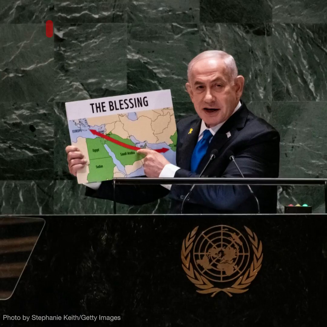 NETANYAHU ERASES GAZA ON MAPS AT UN_20240928